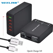 VOXLINK Быстрая Зарядка 3.0 + Тип C 6 Порта QC3.0 USB Зарядное Устройство станция 5 В 9 В 12 В Зарядное Устройство Адаптер Питания для iPhone Tablet