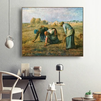 

The Gleaners Famous Canvas Painting Calligraphy Poster and Prints Living Room House Wall Decor Art Home Decoration Picture