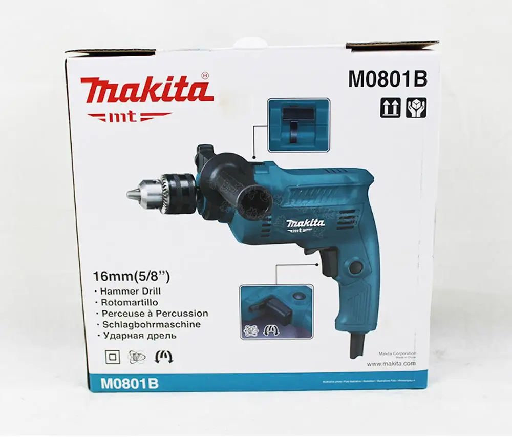 Япония Makita M0801B ударные дрели многофункциональные для бытовой регулировки скорости 500 Вт ручная дрель молоток