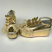 Antaina японские туфли в стиле «Лолита» плюс размер/особый по индивидуальному заказу эксклюзивныq в стиле «лолита» с золотым кружевом и туфли в стиле «Принцесса» yj001