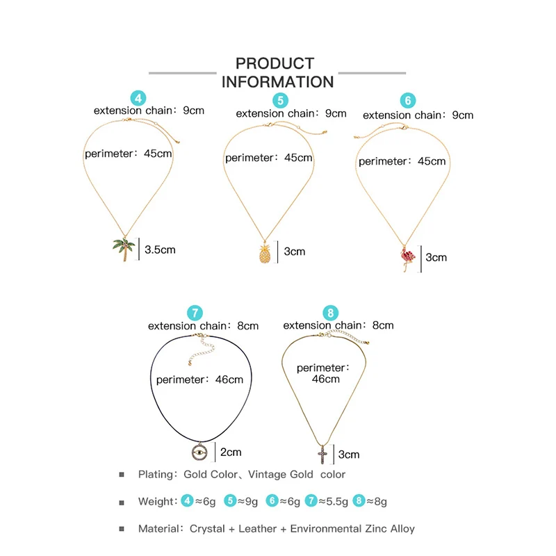  Crystal Pendant Necklace  (8)