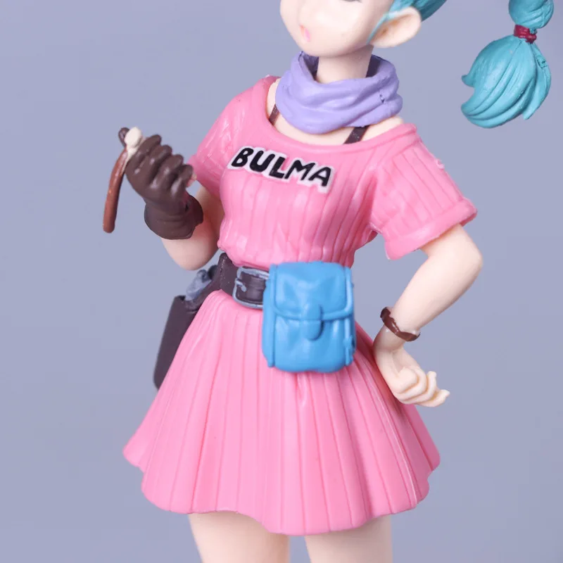 Аниме Dragon Ball Z Bulma розовая юбка для поиска. Фигурка DBZ Гоку друг ПВХ Коллекция Модель 14 см