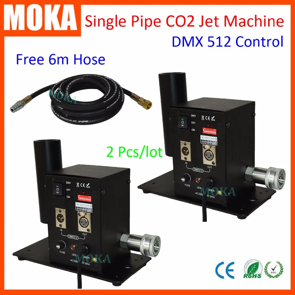 

2Pcs/lot Single Pipe DMX512 Cryo Jet Co2 Gun Machine Shoot 8-10Meters DMX 512 Switchable Cryo Jet for Stage,Party