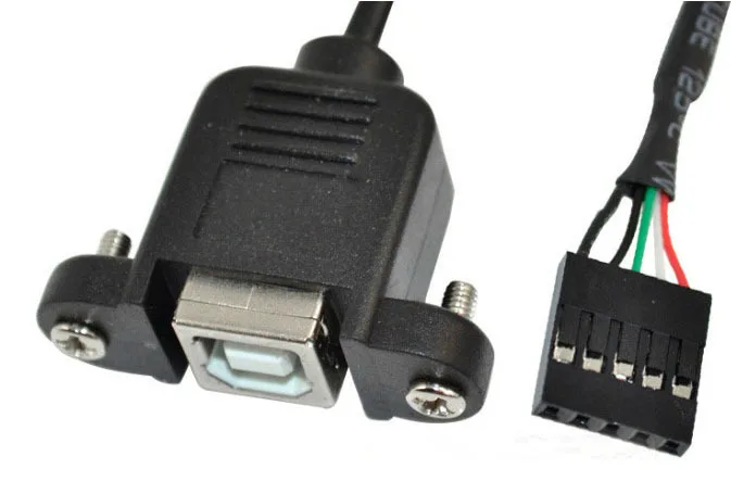 Free DHL 100pcs/lot PC HOST Case Mainboard Internal 5Pin USB Female to B Data Dupont Cable Cord Panel Mount For Printer |