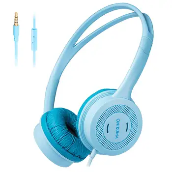 

Kids Headphones Children Wired Microphone 85dB Volume Hearing Protection 3.5mm Audio Jack Headset Girls Boys Tablets PC Laptops