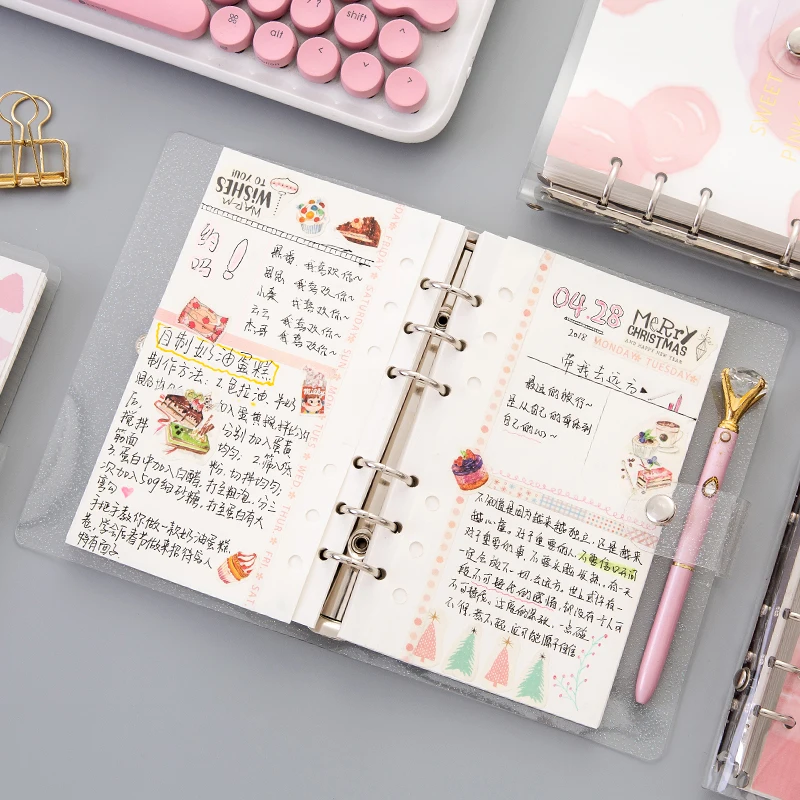 Новая мода креативный ПВХ свободный блокнот со съемными листами руководство девушка Дневник путешествия журнал студенческие подарки на день рождения