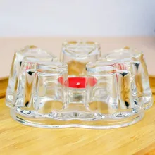 1 шт. Чай пот теплее сердце Отопление базы Кофе воды Ароматические Чай таганок свечи ясно Стекло тепло-сопротивление изоляции база JQ 1076