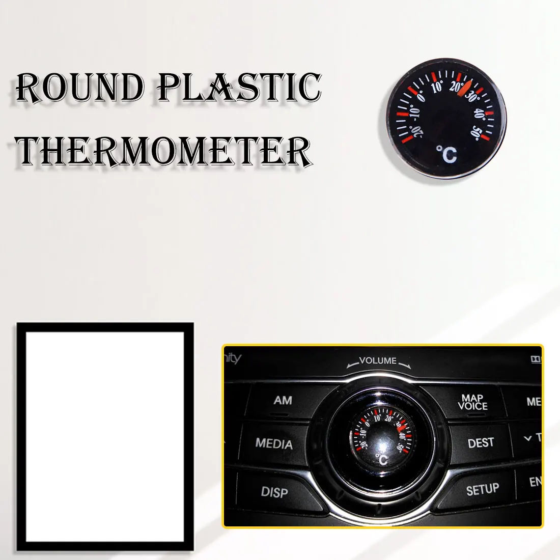 1 шт мини круглый для дома и улицы Водонепроницаемый Пластик круговой Диаметр 20 мм машинный термометр указатель градусов термометр Цельсий