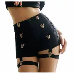 Wepbel, женские шорты в стиле панк, украшение пуговица тигр, сексуальные шорты