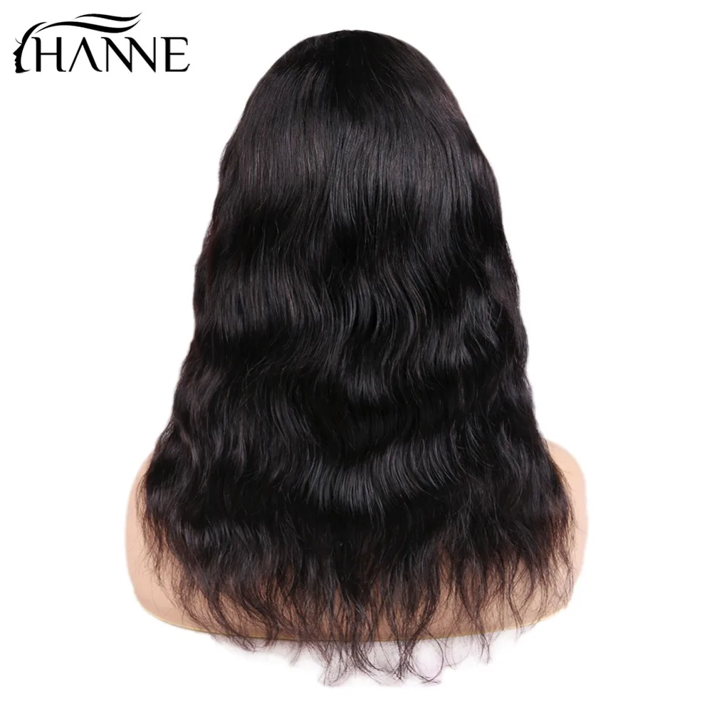 Бразильские волосы 4*4 Кружева Закрытие человеческих волос парики натуральные волны кружева парик из натуральных волос с 150% плотностью для женщин 1B# цвет HANNE