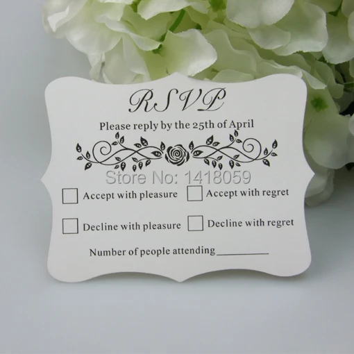 plain rsvp cards