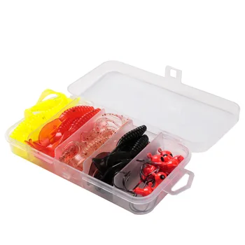 

50Pcs/box jig lead hooks with Wobblers Fishing Lures Easy Shiner Swimbait Silicone Soft Bait Carp Pesca Artificial Soft Lure