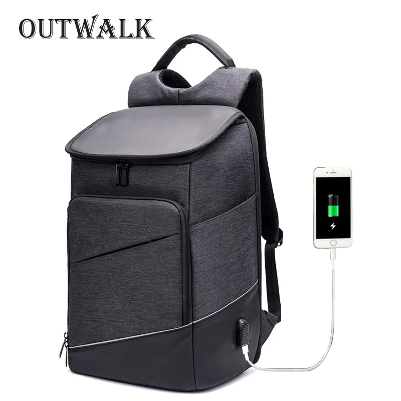OUTWALK New Men 15.6 Laptop Backpack Anti Theft Backpack USB Charging Women School Notebook Bag Oxford Waterproof Travel Bagpack OUTWALK New Men 15.6 Laptop Backpack Anti Theft Backpack USB Charging Women School Notebook Bag Oxford Waterproof Travel Bagpack
