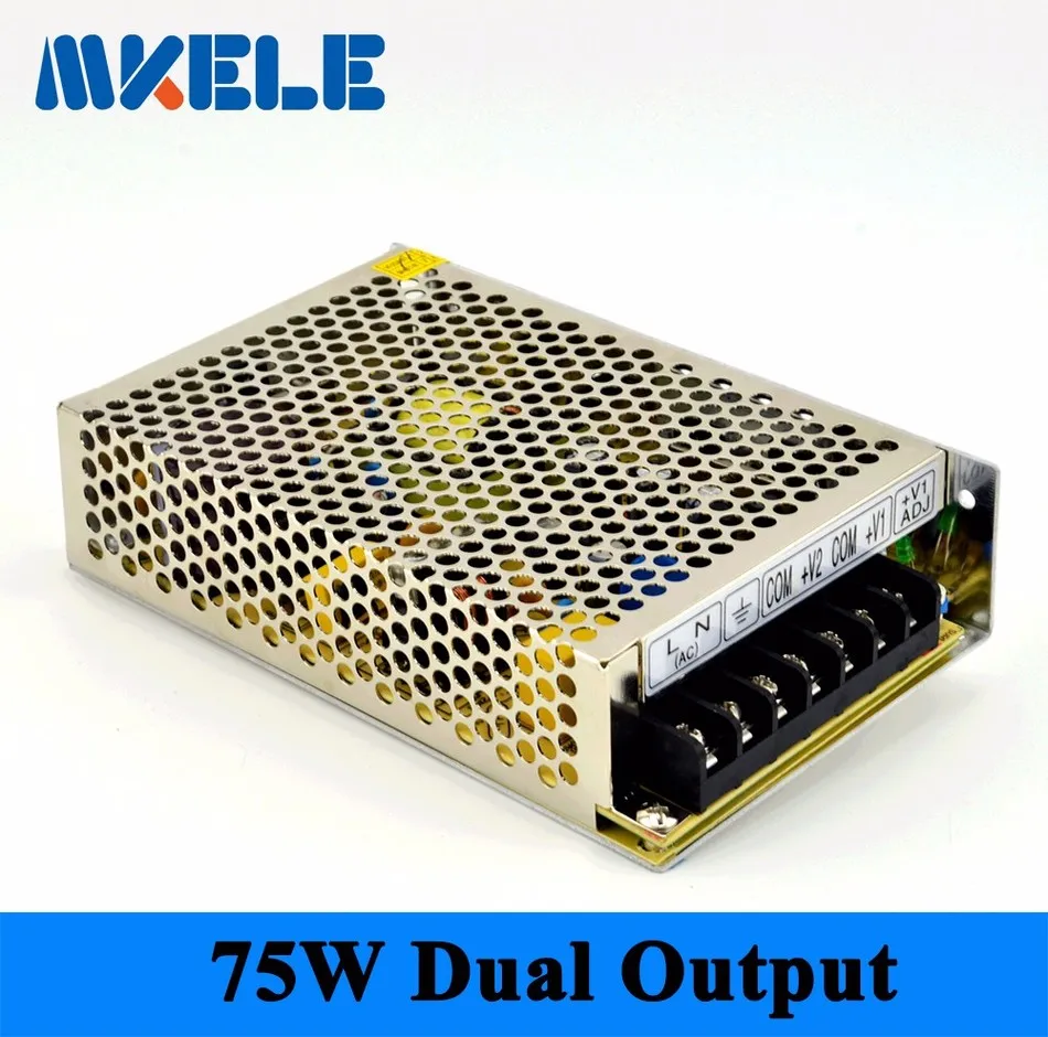 

New product NED-75A 75W + 5V7A + 12V3A two outputs switching power supply from maker electric china