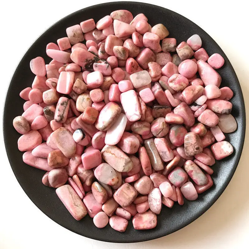

50g natural rose rhodonite crystal gem stone freeform tumbled stones