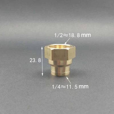 1/" 1/4" 3/" 1/2" 3/" 1" BSP внутренняя резьба латунная розетка штуцер для труб Шестигранная гайка-стержень соединитель Адаптер для воды Топливный Газ - Цвет: FF02-04