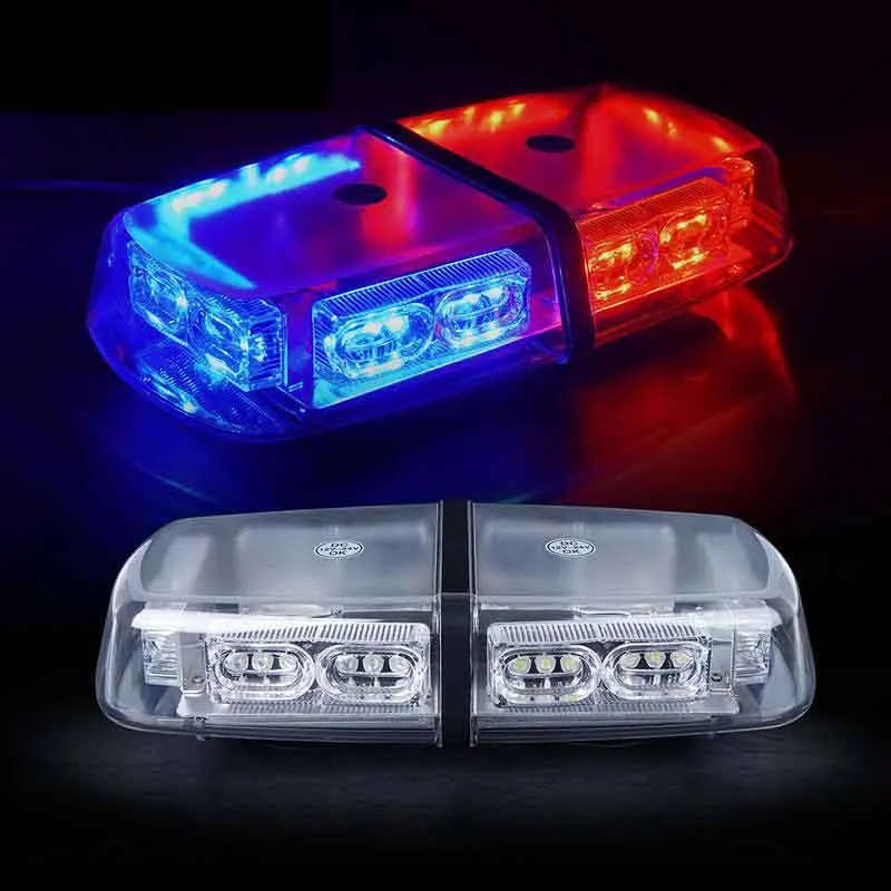 Red Blue 36 LED 18 Watts Roof Top Magnet High Intensity Law Enforcement Emergency Hazard Warning LED Mini Bar Strobe Light