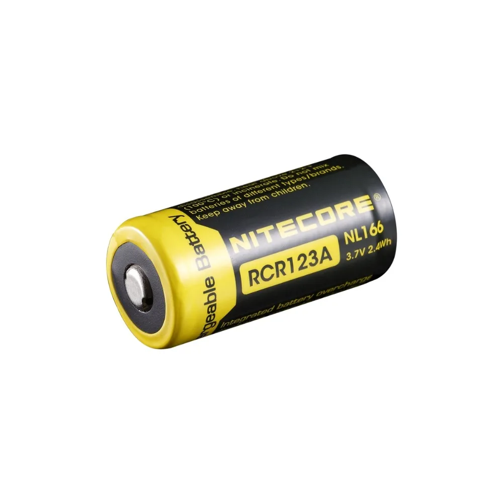 NITECORE NL166 650mAh 3,7 V 2.4Wh защищенный литиевый аккумулятор RCR123A 16340 18350 литий-ионный аккумулятор Дренажные устройства фонарик