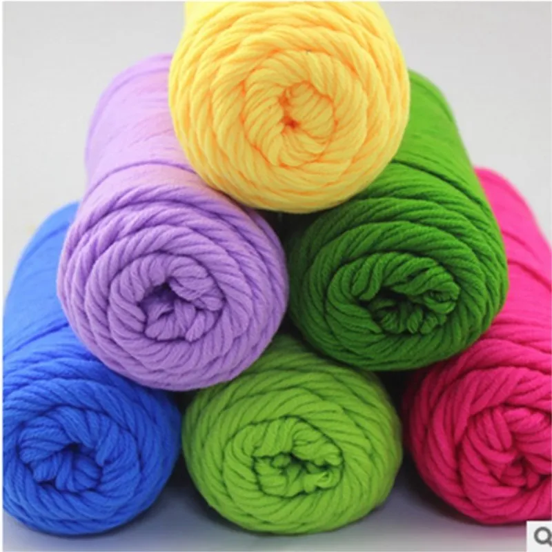 wholesale 10piece 1000g natural soft silk milk cotton yarn thick yarn