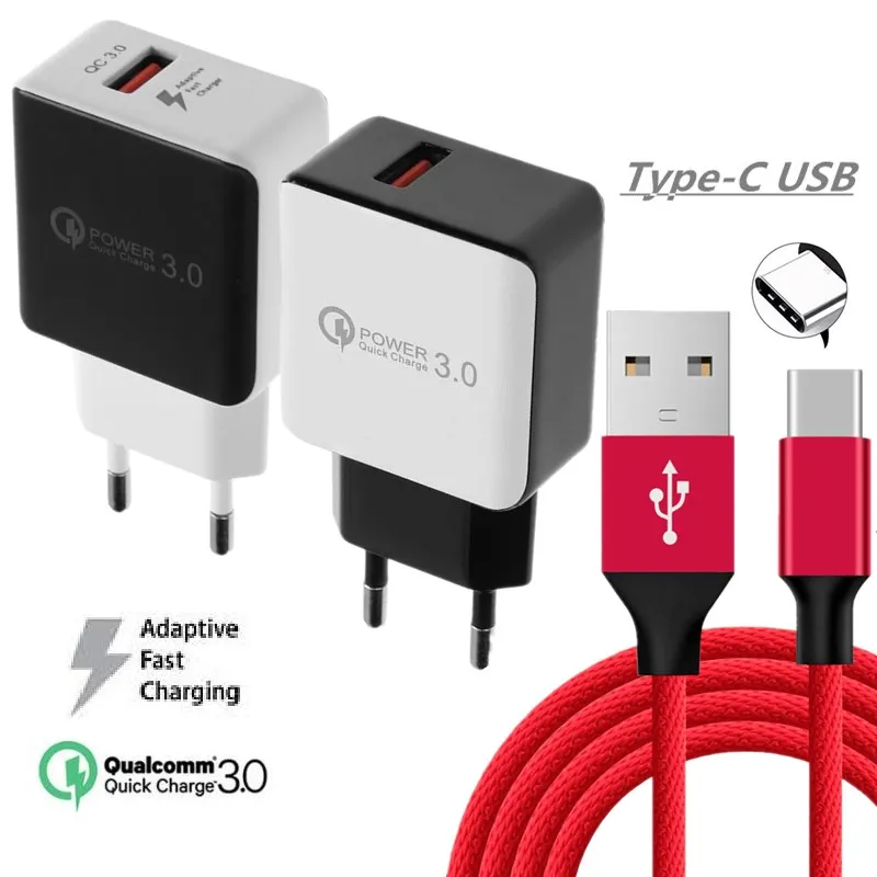 

Quick Charger QC 3.0 USB Charger For Huawei P20 mate 20 pro Xiaomi MI9 MI8 Samsung S10 PLUS S9 S8 NOTE Type-C Fast Charger QC3.0