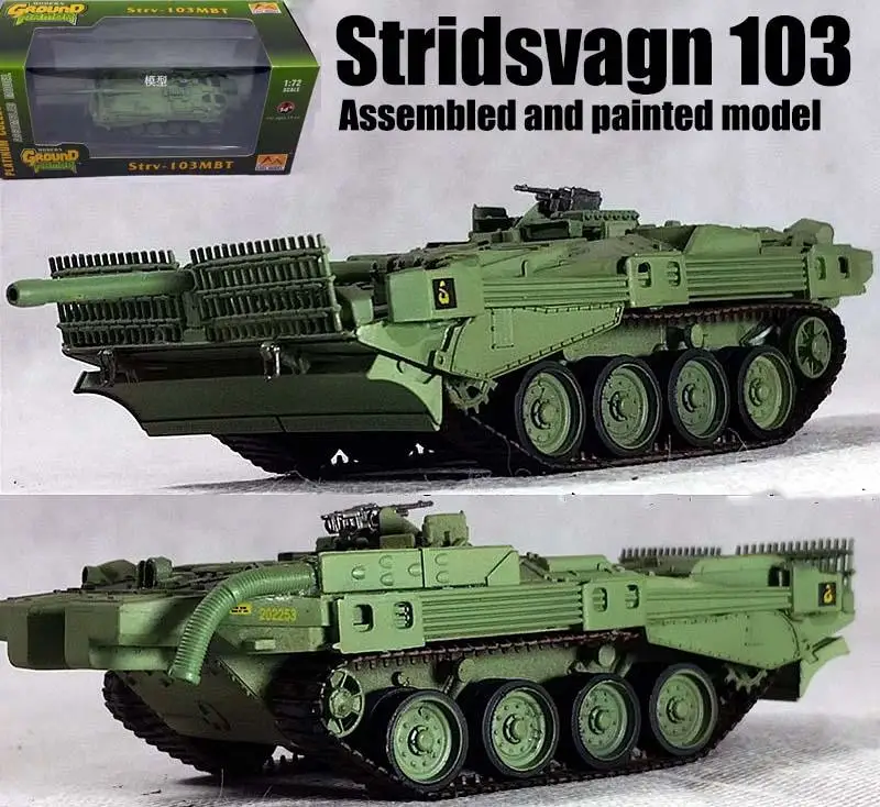 

Stridsvagn STRV 103 S-Tank Swedish unconventional MBT 1/72 non diecast Easy model