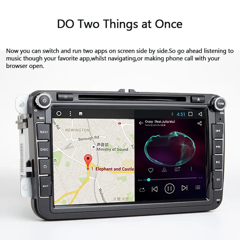 2 Din Android 8 0 Автомобильный DVD Радио GPS навигация для VW Passat B6 amarok volkswagen Skoda Octavia golf 5 6
