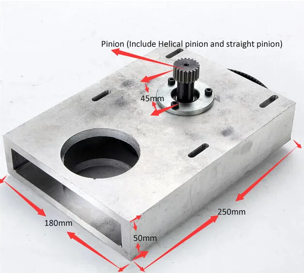 size of gearbox