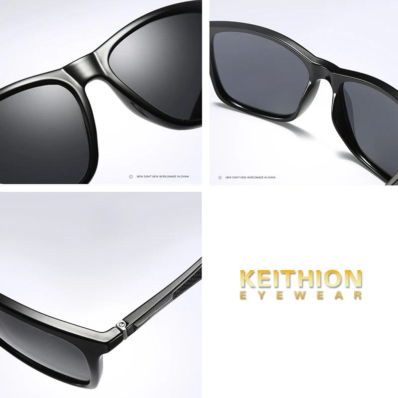 KEITHION Polarized Sunglasses Mens Brand Vintage Driving Sun Glasses Men Fashion Driver Safety Protect UV400 Eyeglasses