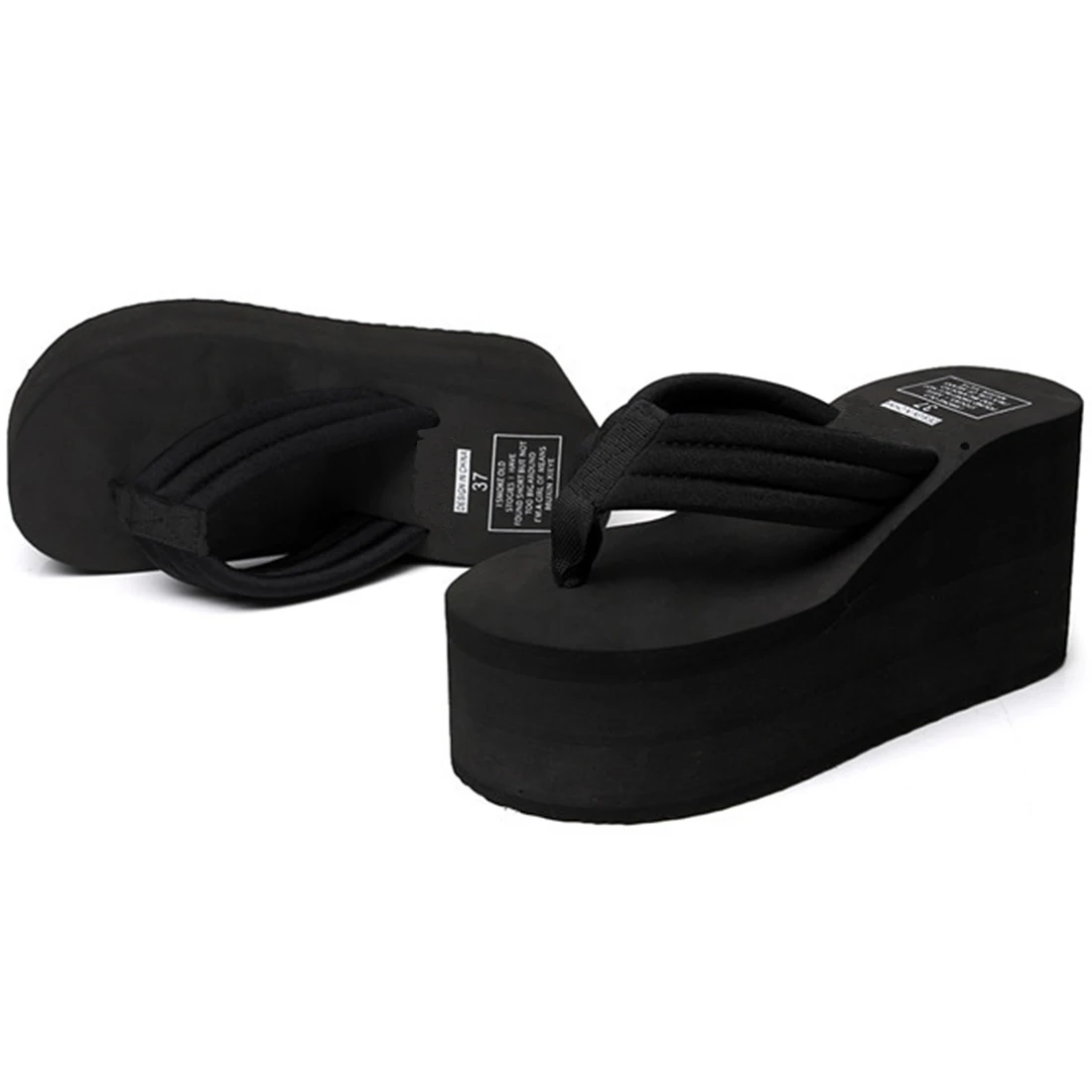 Women's Flip Flops Wedges Slippers Beach anti skid flip flops female