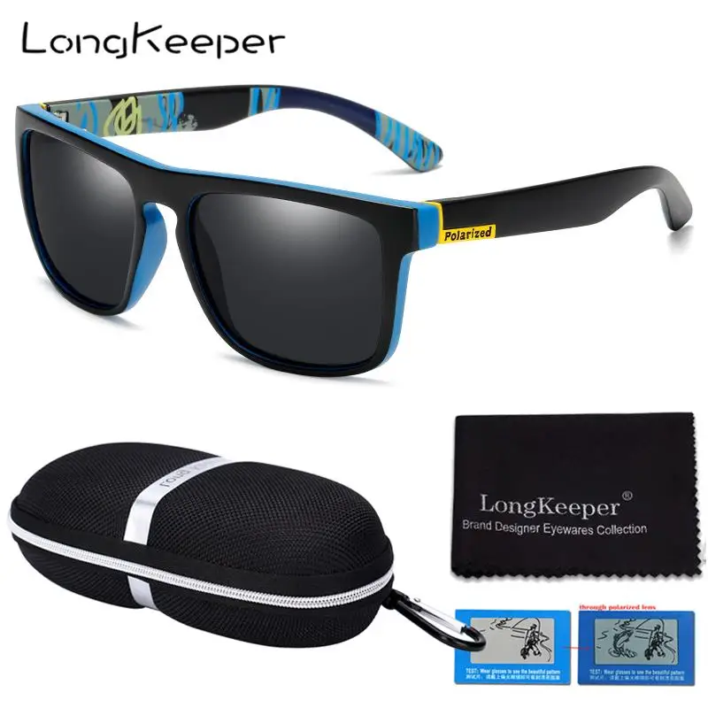 

LongKeeper Fashion Guy's Sun Glasses Polarized Sunglasses Men Classic Design All-Fit Mirror Sunglass With Brand Box Gift Set