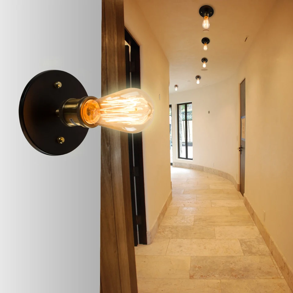 Vintage Ceiling Light E27 Iron Loft Small Ceiling Lights Edison Lamp