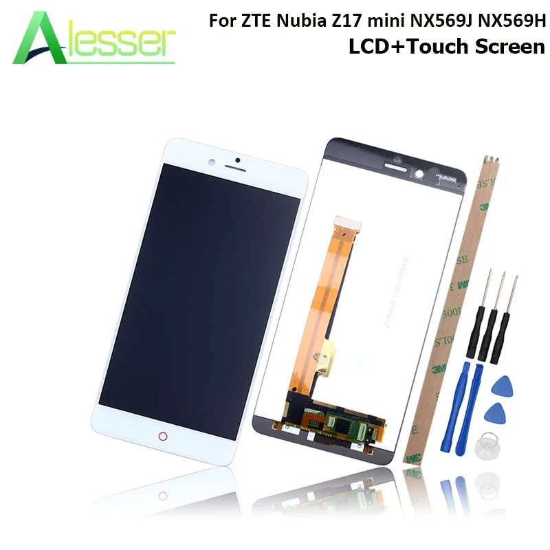 

Alesser For ZTE Nubia Z17 Mini NX569J NX569H LCD Display And Touch Screen Screen Digitizer Assembly Replacement +Tools +Adhesive