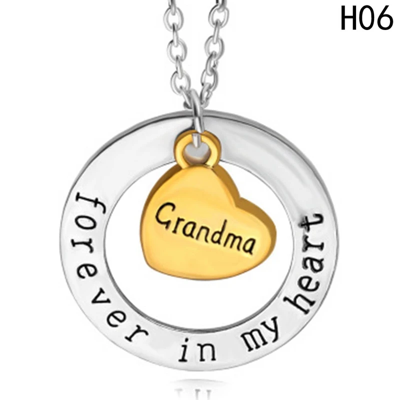 Лидер продаж, подарок на день матери, мама, папа, навсегда в моем сердце, ожерелье, сын, дочь, любовь, сердце, кулон, ожерелье, сестра, брат, ювелирное изделие, подарок - Окраска металла: NL4833H06
