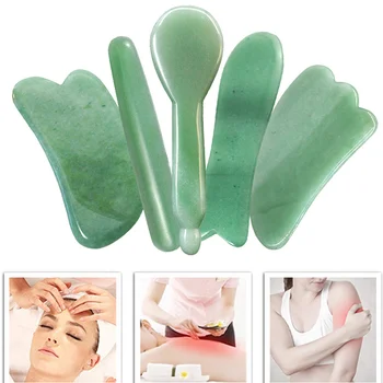 

High Quality Natural Green Aventurine Scraping Plate Eye Body Health Care Massage Tool MD99