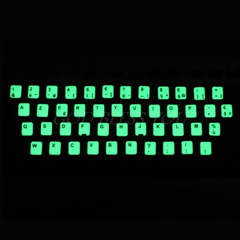 Fluorescent Keyboard Stickers Different Optional Language Luminous Waterproof Keyboard Protective Film Drop Shipping-3