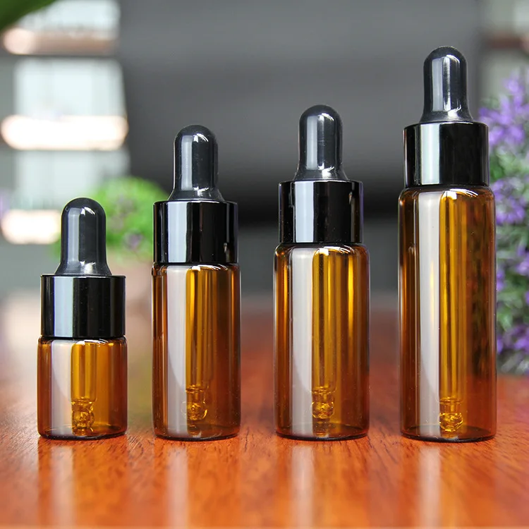 Buy 10pcs/lot 5/10/15/20ml Amber Glass Dropper Bottle