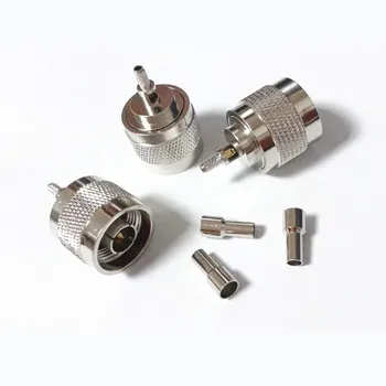 

10PCS N Male Window Plug Crimp RG174 RG316 LMR100 Cable RF Connector