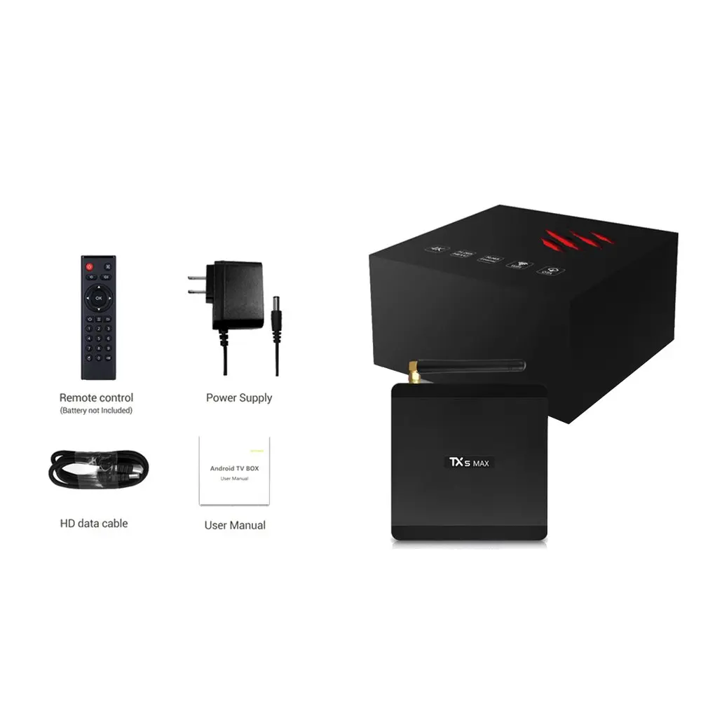 

TX5 Max TV Box Android 8.1 Amlogic S905X2 4GB LPDDR4 + 32GB EMMC 2.4GHz + 5GHz WiFi BT4.2 Support 4K H.265 Set Top Box