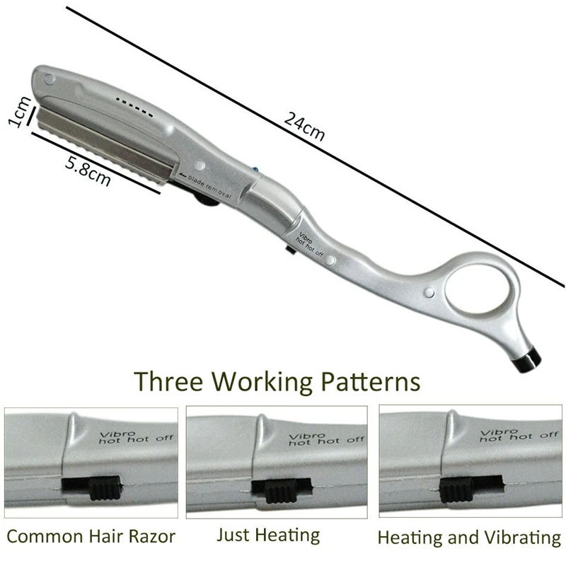 Электрическая бритва для волос, Ультразвуковая Горячая вибрационная нагревательная Бритва для стрижки человеческих волос, инструмент для наращивания волос