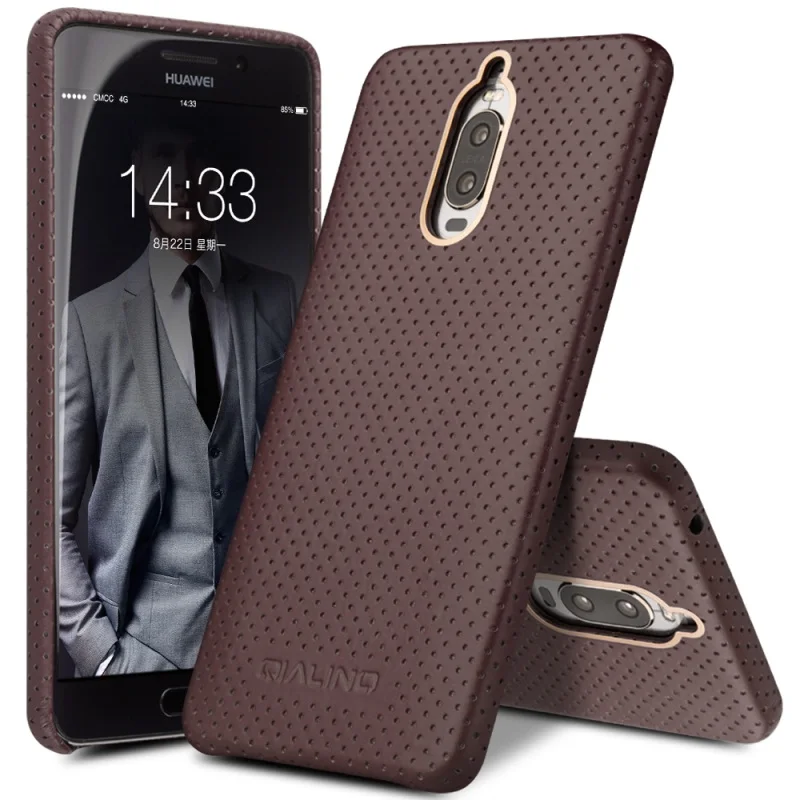 imágenes para QIALINO Genuino Diseño de Malla Recubierto De Cuero PC Accesorio Del Teléfono Móvil para Huawei Mate 9 Pro/Mate 9 Porsche Design-5.5 pulgadas imágenes para QIALINO Genuino Diseño de Malla Recubierto De Cuero PC Accesorio Del Teléfono Móvil para Huawei Mate 9 Pro/Mate 9 Porsche Design-5.5 pulgadas