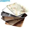 JINSERTA Marbled Storage Tray Melamine Dessert Fruit Cake Plate Retro Breakfast Bread Tableware Restaurant Hotel Serving Tray ► Photo 1/6