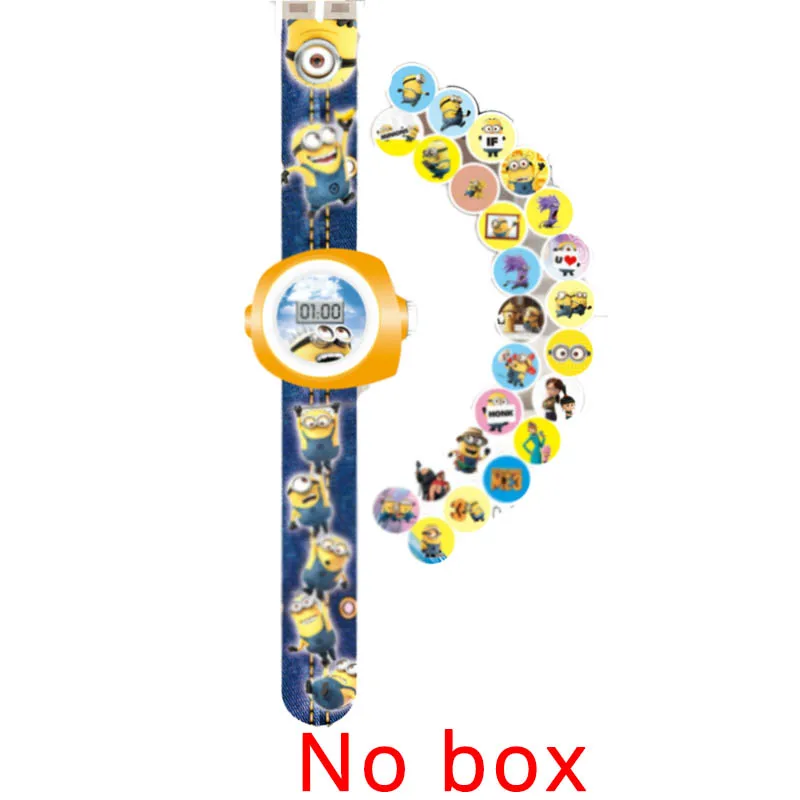 XHR no box JOYROX принцесса Человек-паук детские часы проекция мультфильм шаблон Цифровые Детские часы для мальчиков девочек светодиодный дисплей часы Relogio - Цвет: XHR no box