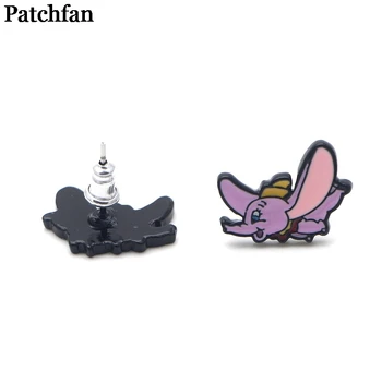 

12pairs/lot Patchfan elephants trendy charm stud earrings party favors jewelry gifts for girlfriend birthday present A1970