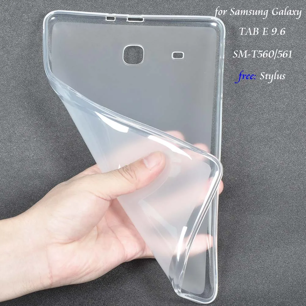 

Case for Samsung Galaxy TAB E 9.6 Soft TPU Cover Funda for Samsung Galaxy TAB E 9.6 SM-T560 SM-T561 9.6inch Tablet Case+Stylus