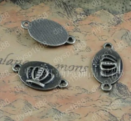 

100 шт./лот бусины из сплава с античным бронзовым покрытием 13*24 мм соединение в форме короны ювелирные изделия фурнитура, очаровательные аксессуары, подвеска, JJA3109