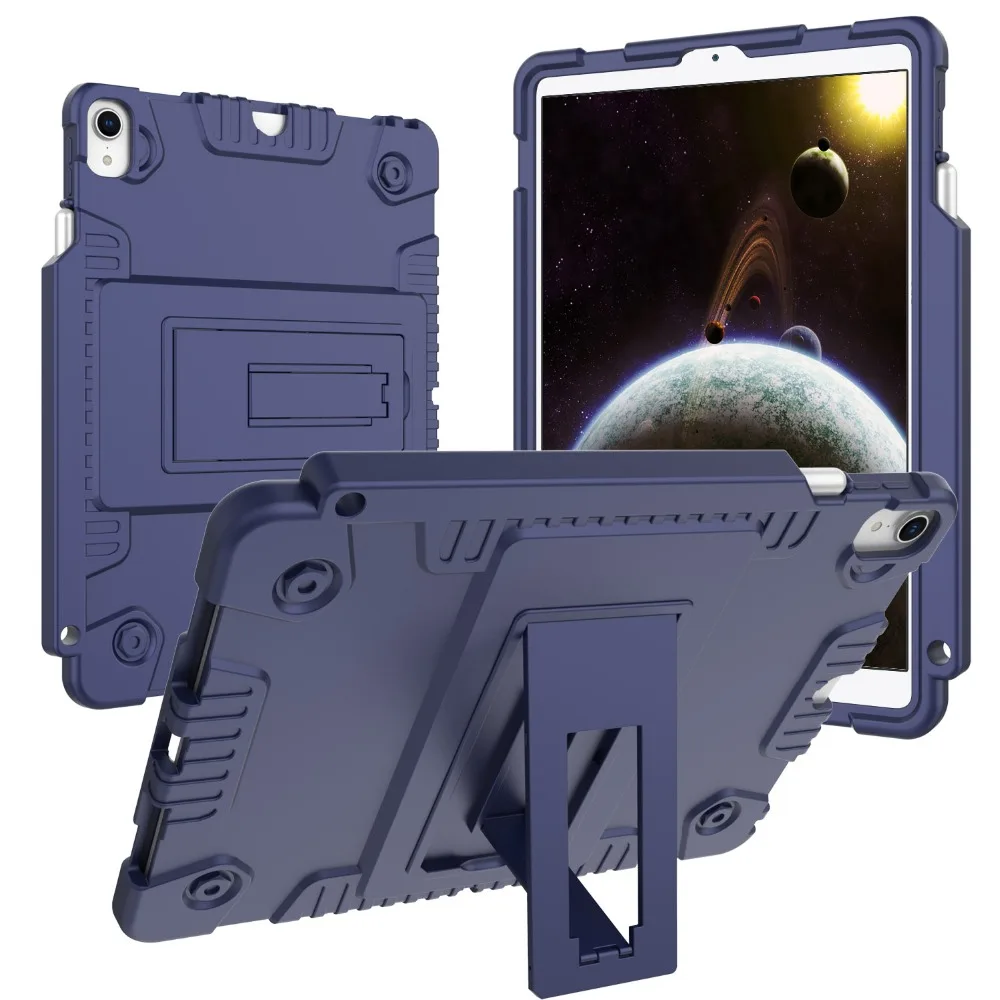 

HYAIZLZ Case for iPad Pro 12.9 Kickstand with Pencil Holder Silicone Plastic Protector Cover for iPad Pro 12.9 inch 2018 Case