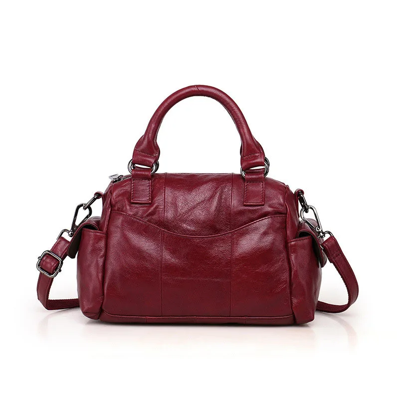 

Women's new leather fashion cross-size large-capacity shoulder Messenger bag Vintage wind layer leather small square bag