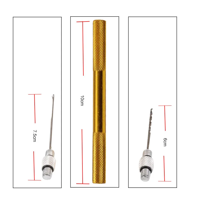 Алюминий сплав Рыбалка волос Rig иглы карп приманки Рыбалка снасти с дрель Карп Рыбалка такелаж иглы комплект для бойлов волос буровой