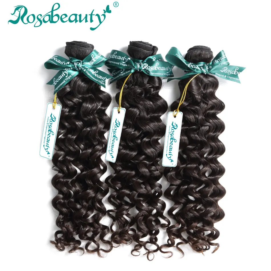 

Rosabeauty Hair Brazilian Virgin Hair Natural curly 4 Bundles Lot Grade 6A 100% Unprocessed Human Hair Brazilian natural Hair