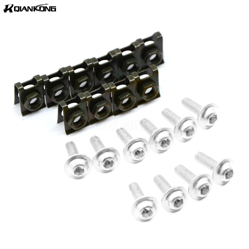 

10 pcs CNC optional motorcycle parts fairing bolts screws for Yamaha 19100YS150 Fazer BlueFlex/aerox R/ WGP/Big Bear 250